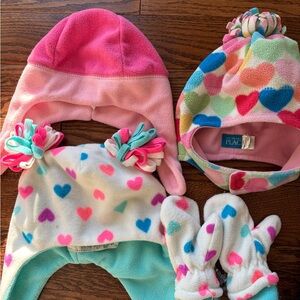 The Children’s Place Fleece hats and gloves sizes 12-24 months and 2T-4T